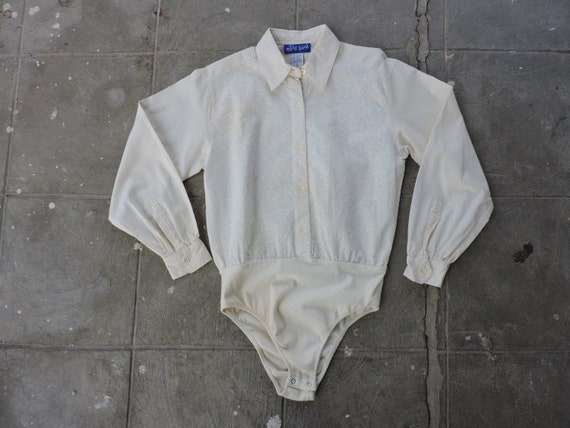 RARE Vintage 90s Deadstock Off-White Button Up Leo