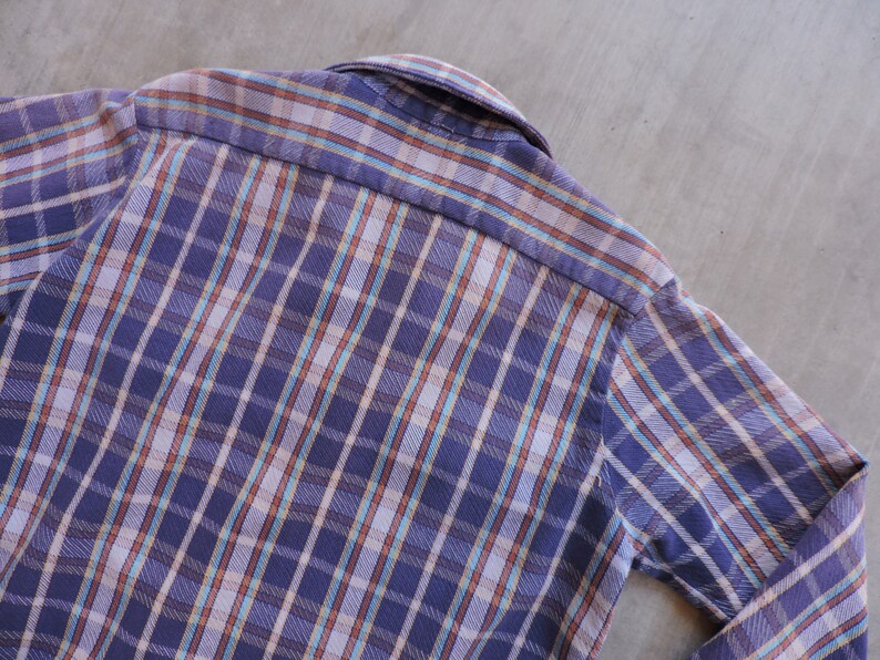 BEAT To HELL Rare Vintage Klondike Thick Faded Flannel Shirt L USA Made