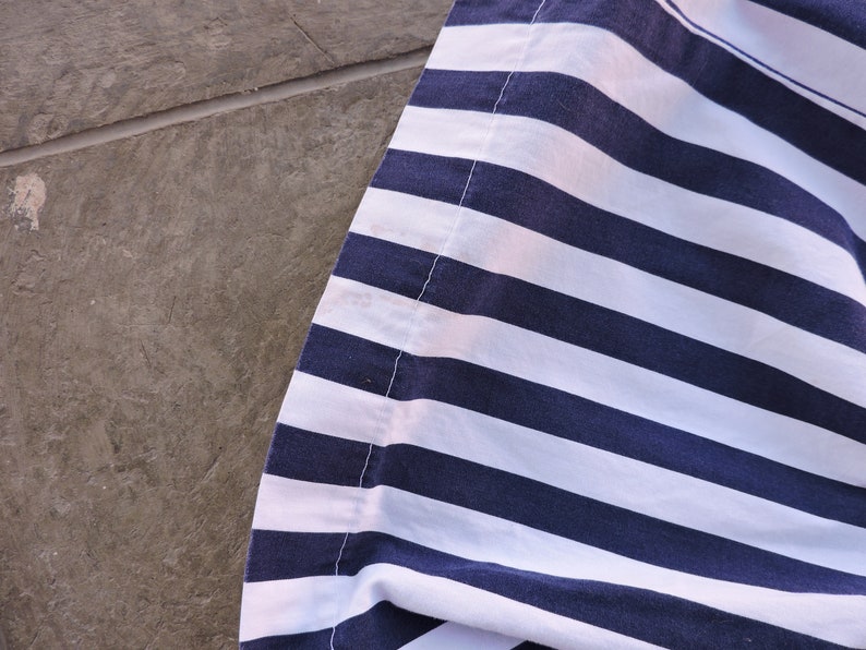 Rare Vintage Blue /& White Striped Culottes Shorts L