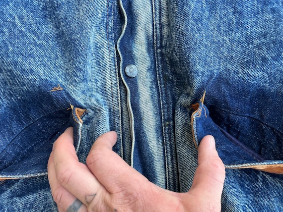 BEAT To HELL Rare Vintage 80s/90s Acid Wash Denim… - image 3