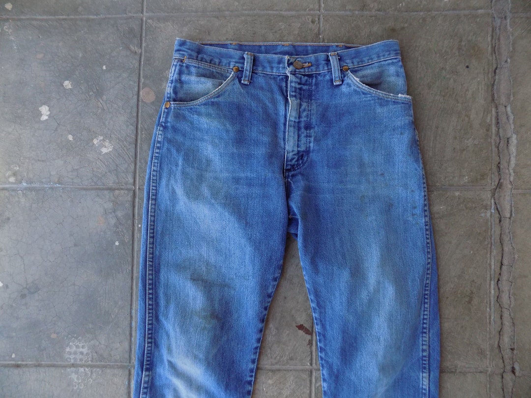BEAT to HELL Rare Vintage Wrangler Distressed Denim Blue Jeans - Etsy