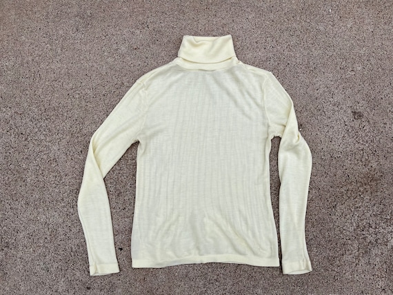 BEAT To HELL Rare Vintage 70s Blank Turtleneck T-… - image 5