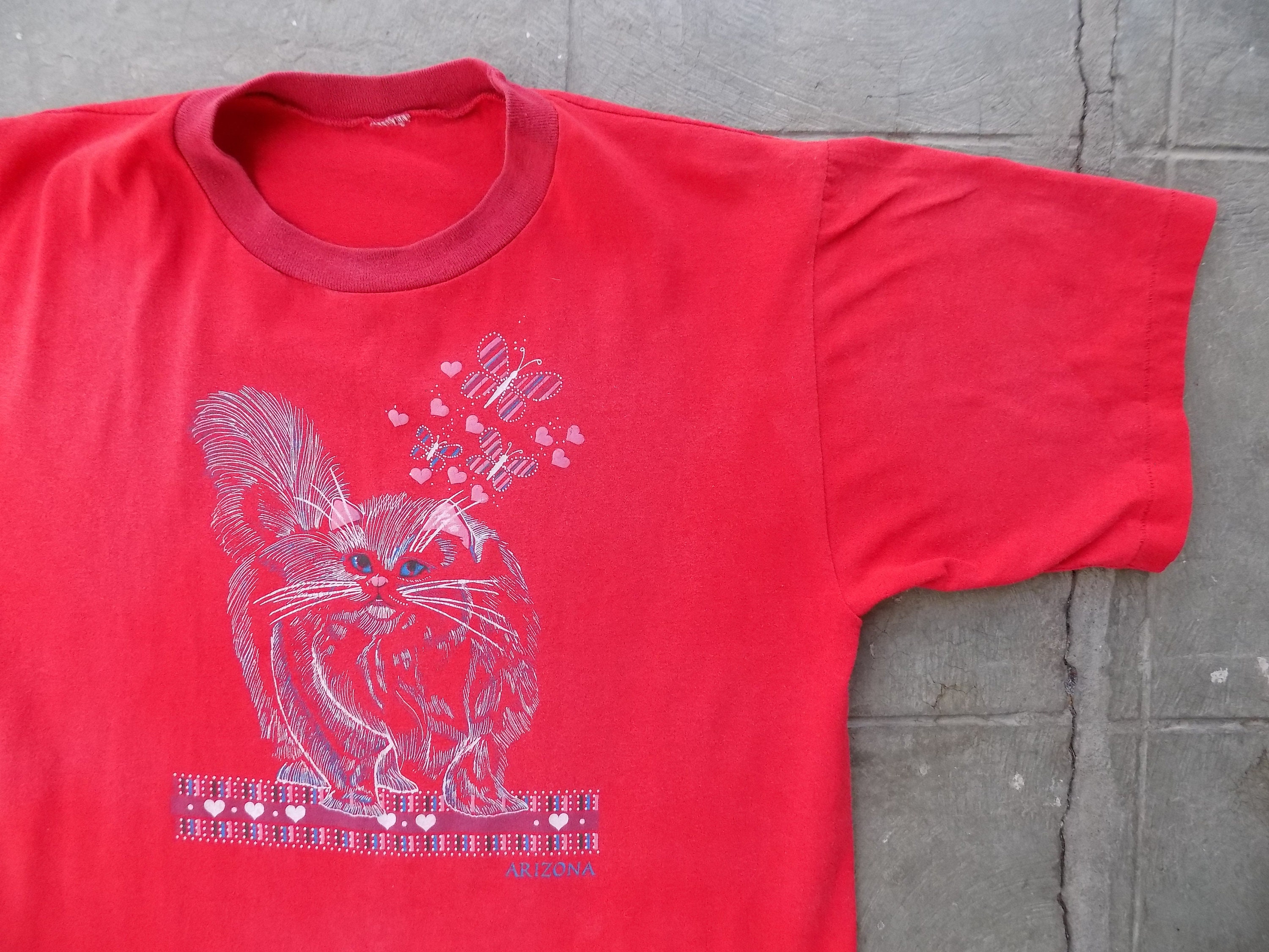BEAT to HELL Rare Vintage Arizona Cat Single Stitch Red T