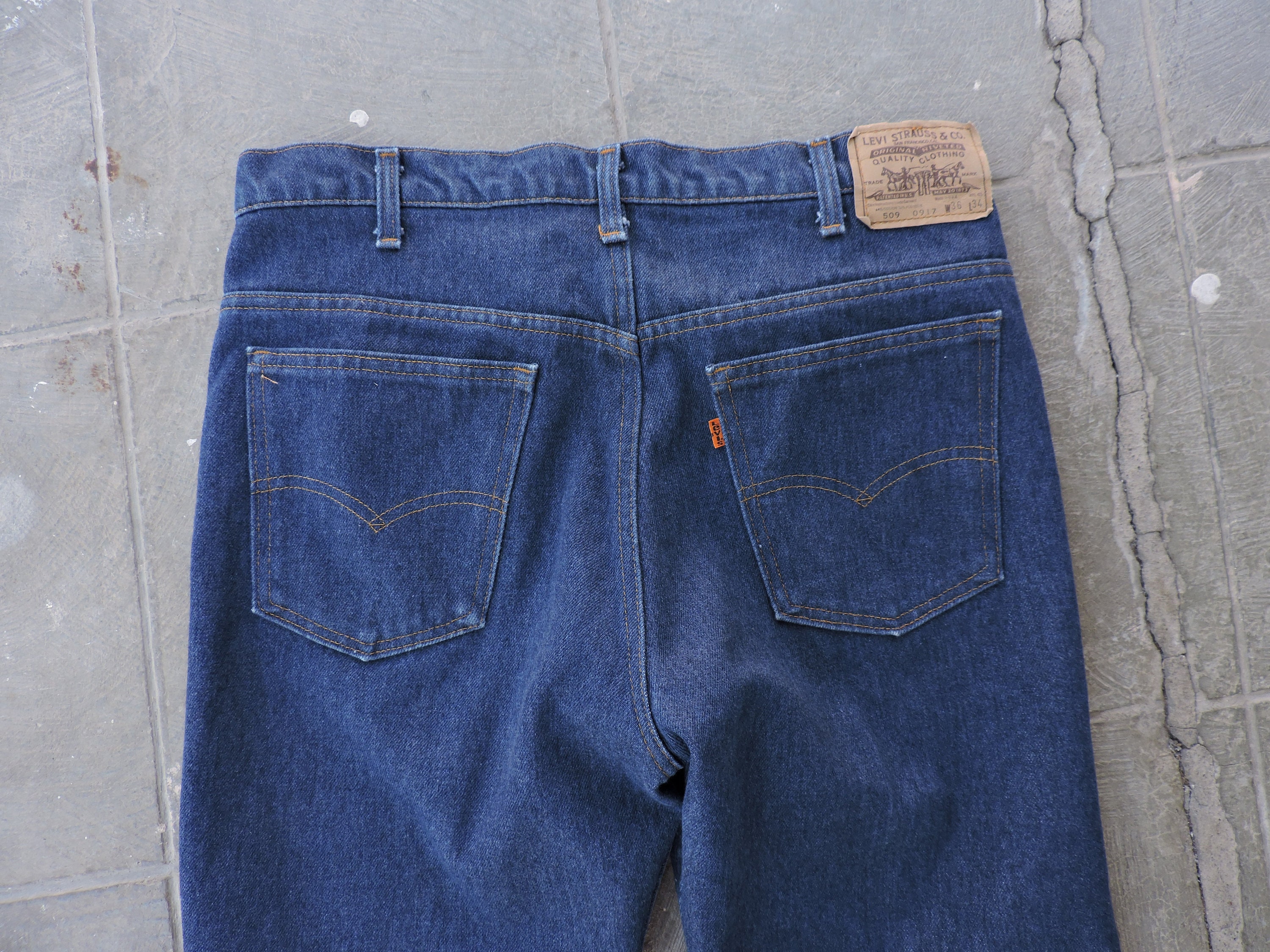 BEAT to HELL Rare Vintage Levi's 509 Denim Dark Blue Jeans | Etsy