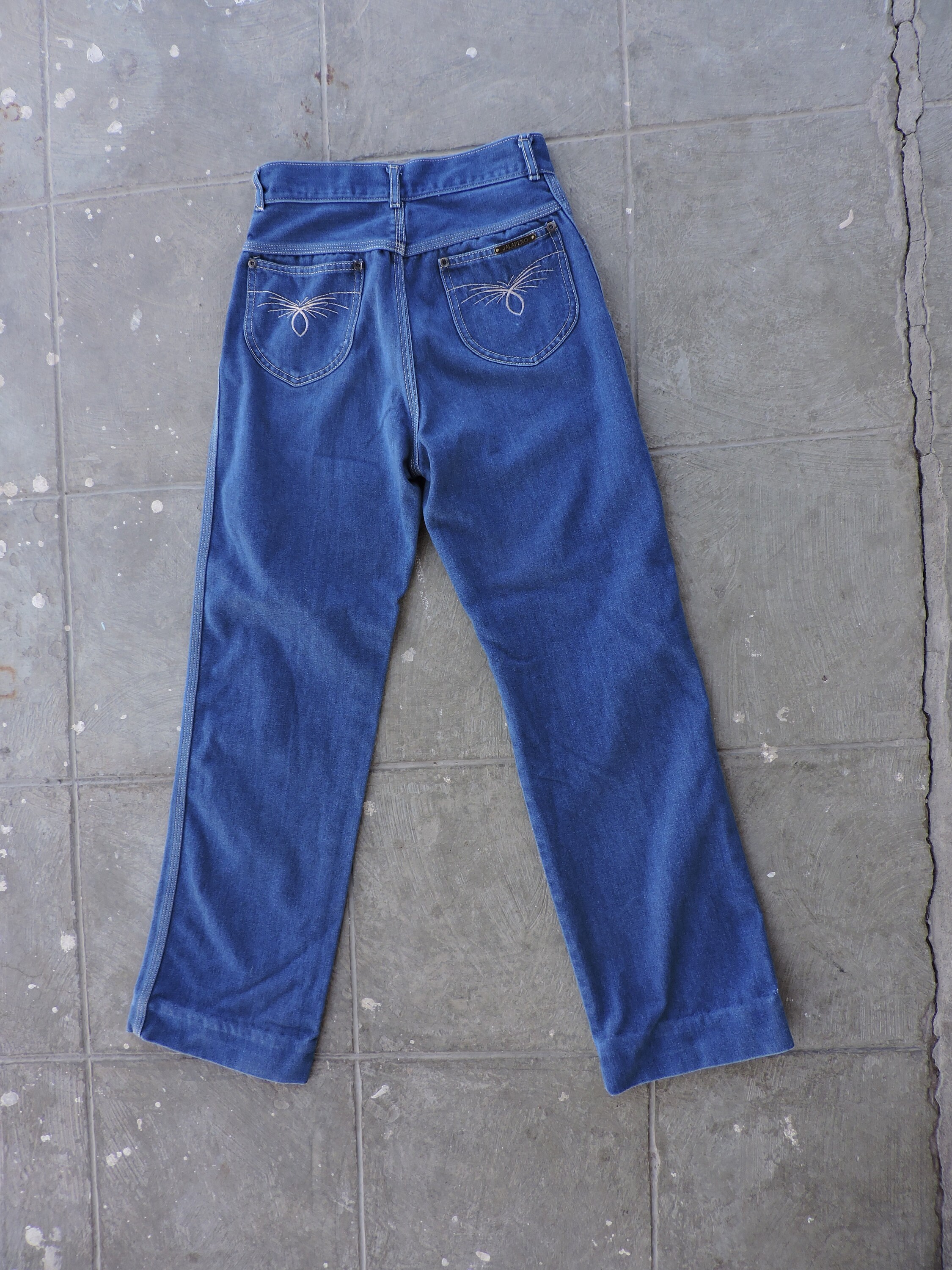 BEAT TO HELL Vintage 80s Jalapeno High Waisted Jeans 25 - Etsy