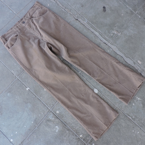 BEAT To HELL Rare Vintage 70s Cordory Levi's Pants 31X27