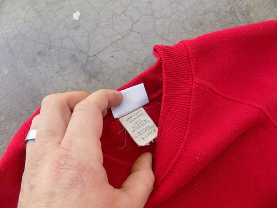 BEAT To HELL Rare Vintage Lee Red Blank Pullover … - image 3