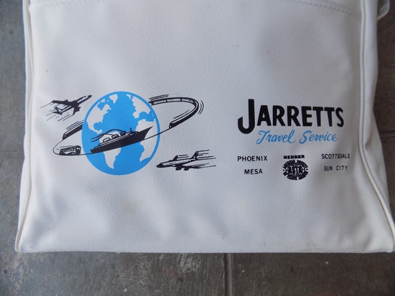 RARE Vintage 70s Jarretts Travel Service Vinyl Bag - image 3