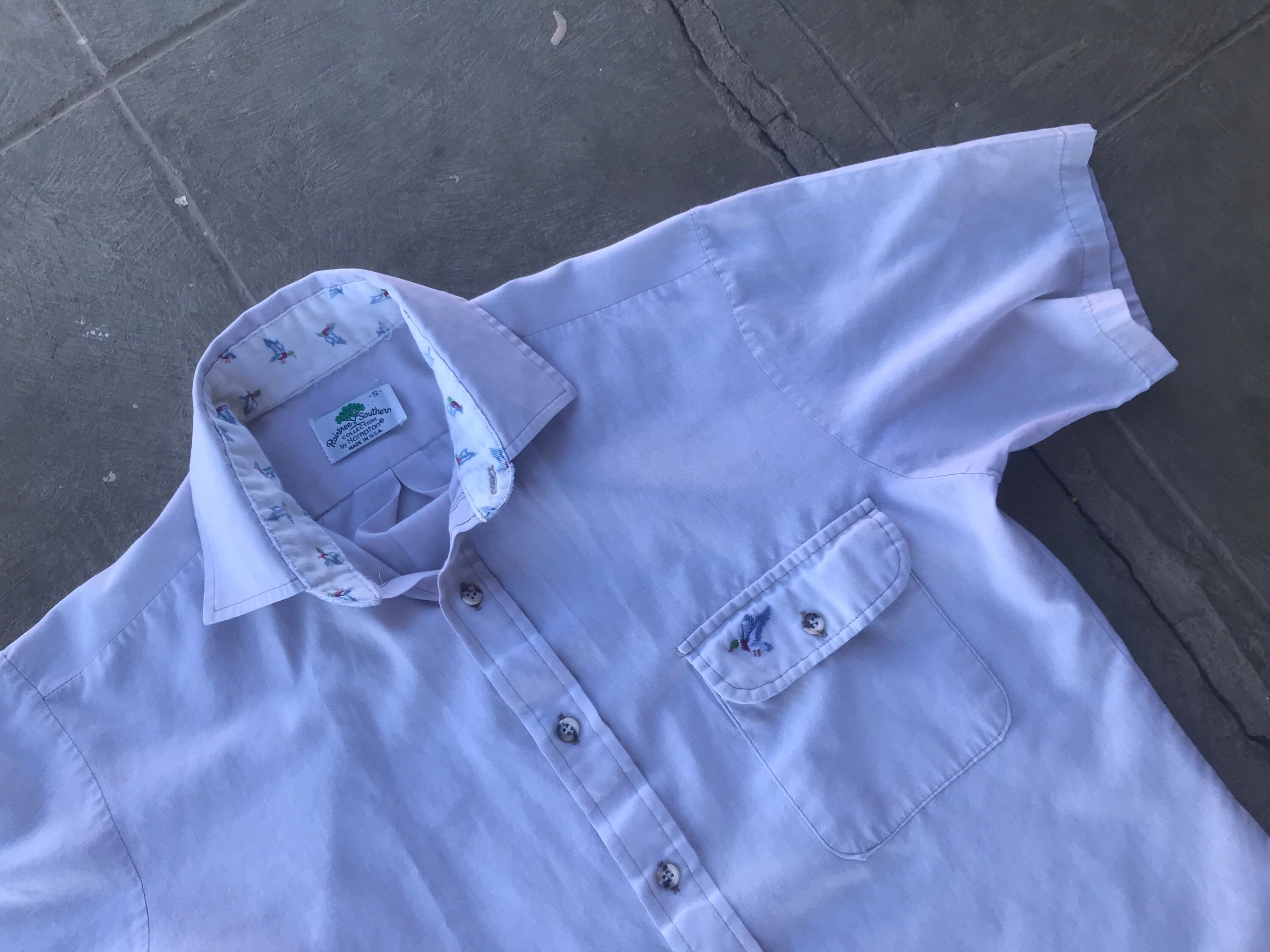 Rare Vintage Raintree Southern by Hampton Short Sleeve Button up 