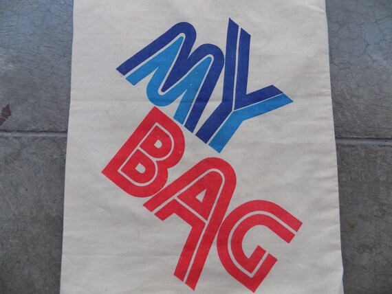 BEAT To HELL Rare Vintage My Bag Drawstring Tote … - image 3
