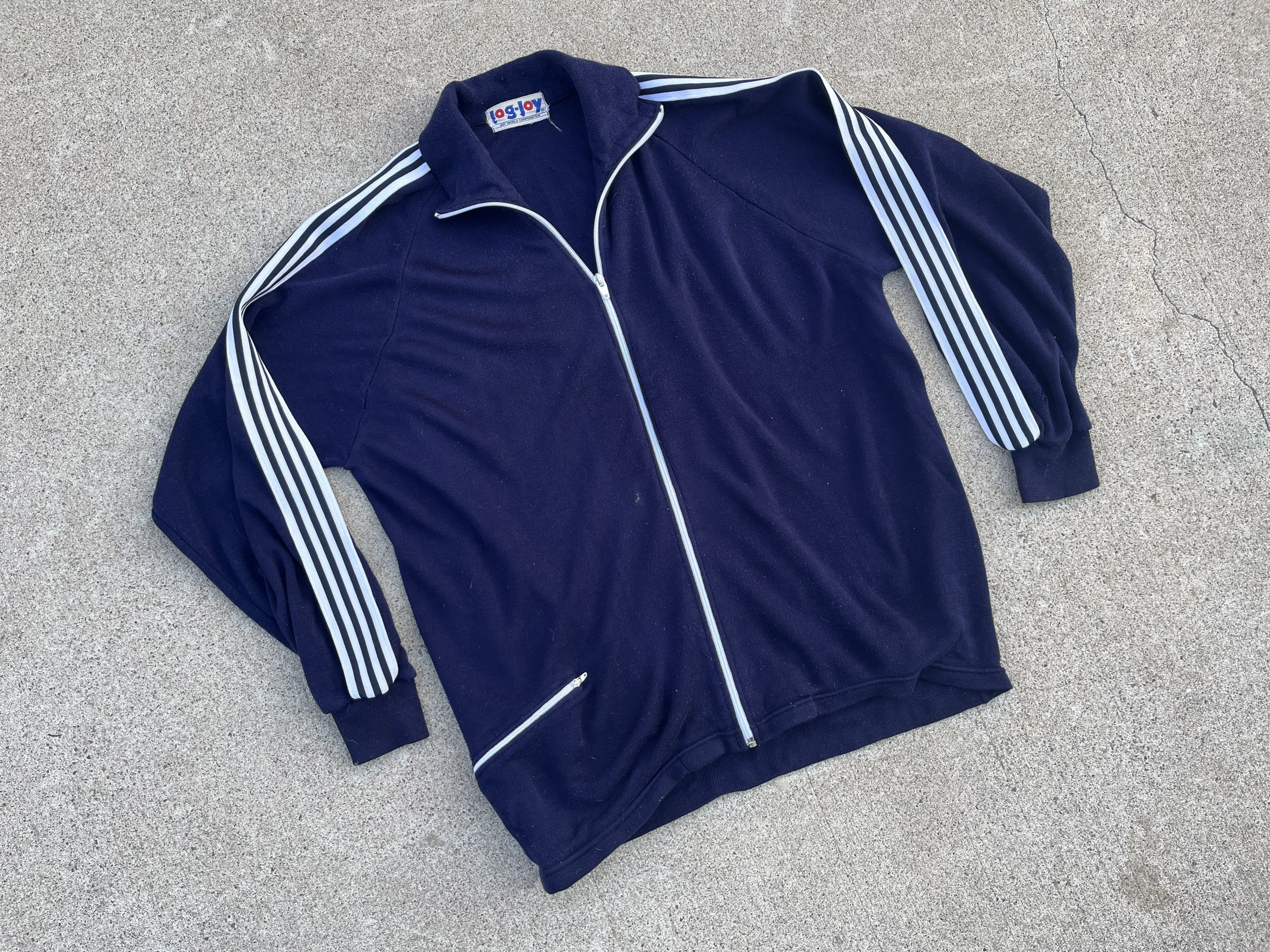 Rare Vintage 70s/80s Navy Blue Zip up Track Jacket 2XL - Etsy Rare Vintage 70s/80s Navy Blue Zip up Track Jacket 2XL - Etsy