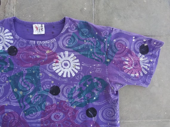 トップス 90s   rare print BoxLogo Vintage 90s Stussy Rare Purple All over Logo Print