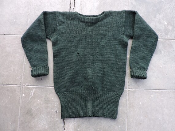 RARE Vintage 40s Square See Letterman All Wool Sw