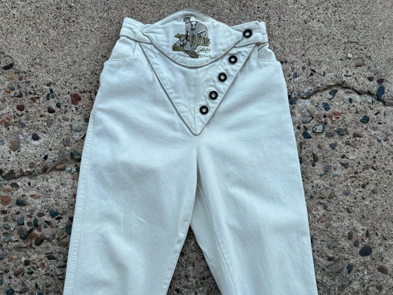 RARE Vintage 80s Cotton Line Jeans 25X29 Italy Ma… - image 6