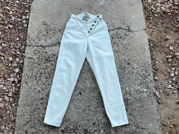 RARE Vintage 80s Cotton Line Jeans 25X29 Italy Ma… - image 1