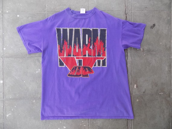 RARE Vintage 90s Warm it Up Purple T-shirt XXL - image 1