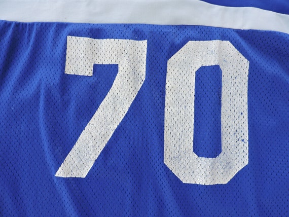 BEAT To HELL Rare Vintage Blue #70 Spartan Jersey… - image 9