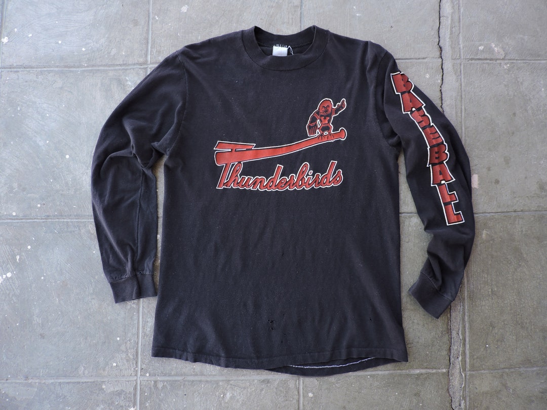 RARE Vintage 80s Thunderbirds Long Sleeve Black T-shirt L - Etsy