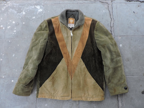 Rare Vintage 60s Suede & Corduroy Haymarket Coat 3