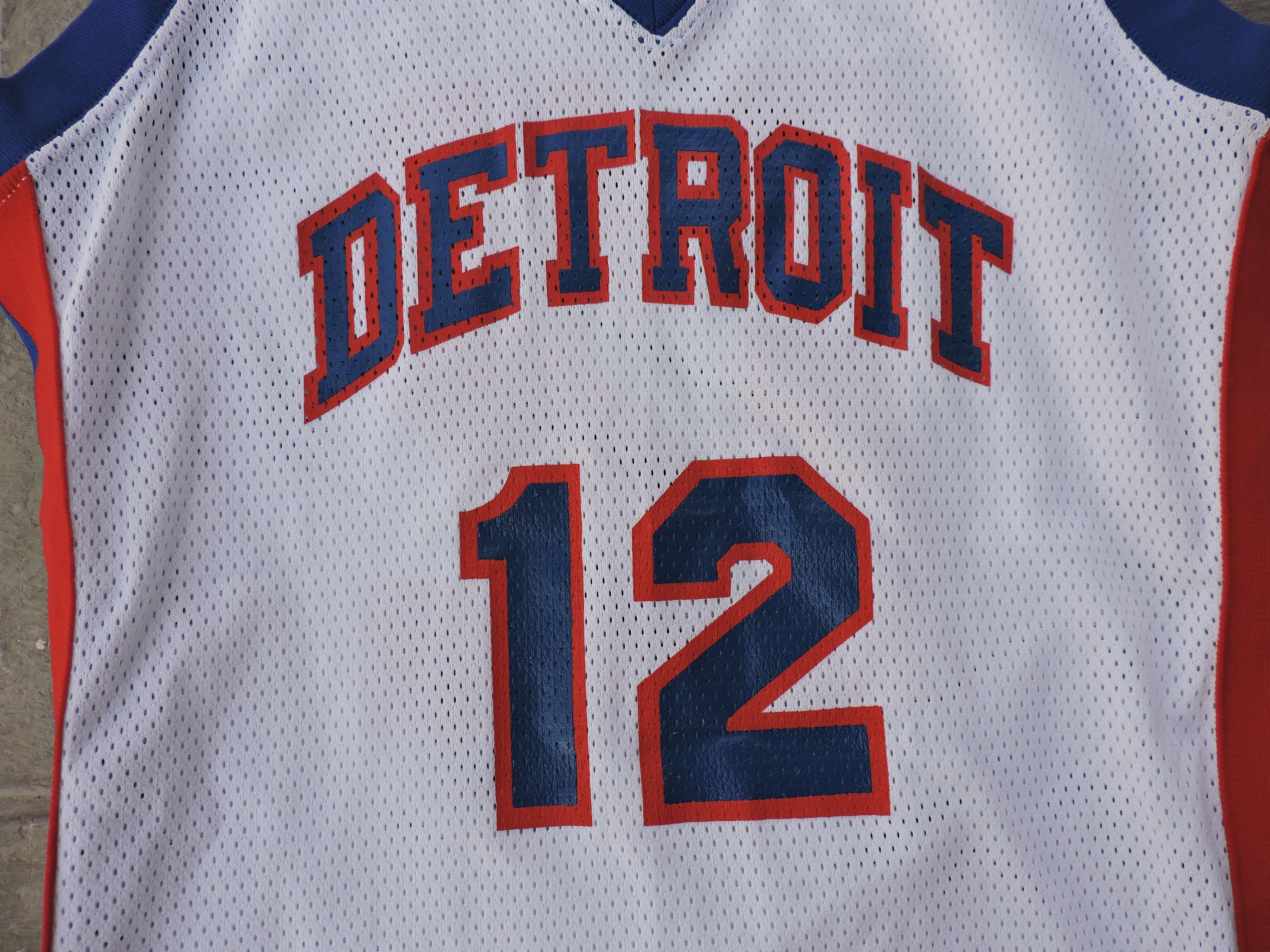 Rare Vintage 90s Detroit Basketball Mesh Jersey S Etsy