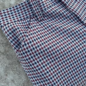 RARE Vintage 70s Houndstooth Polyester Flare Slacks 31X28