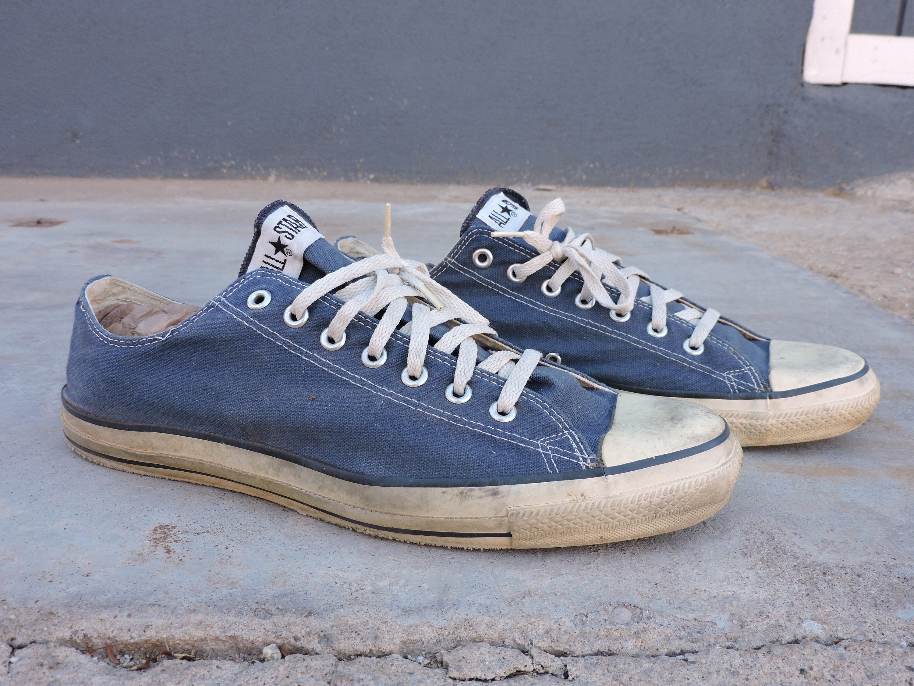 pris Mansion Konsekvent Rare Vintage Low Top Blue Converse Chuck Taylor Shoes Mens - Etsy