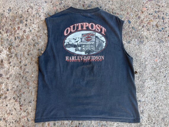 Rare Vintage 2003 Harley Davidson Outpost T-shirt… - image 3