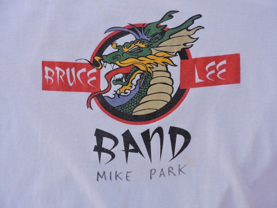 RARE Vintage 90s Bruce Lee Band T-shirt XL - image 3
