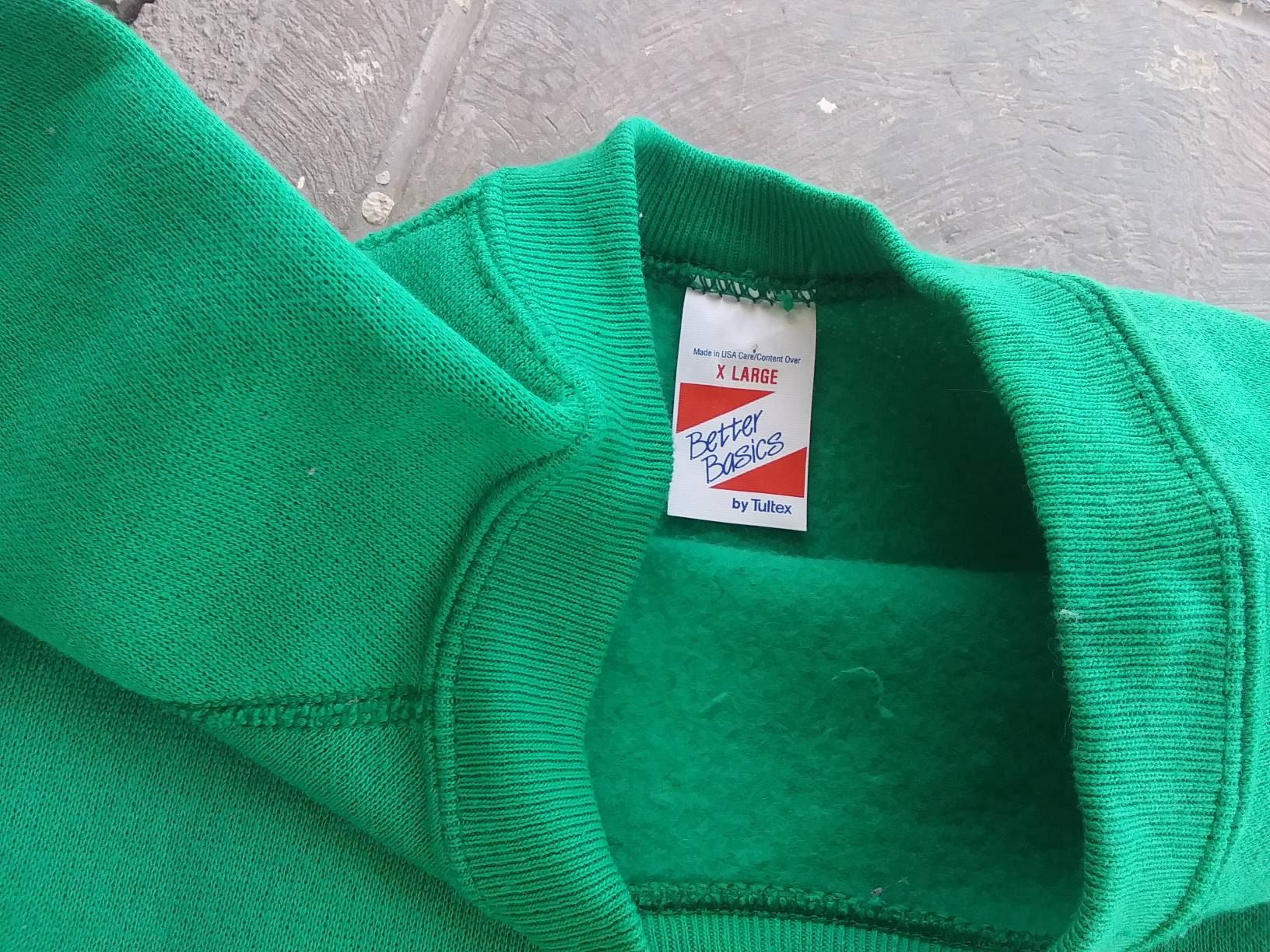 BEAT to HELL Rare Vintage 80s Blank Green Pullover Sweatshirt | Etsy