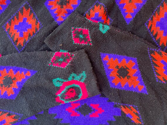 Rare Vintage 90s southwestern Pattern Diana Marco… - image 4