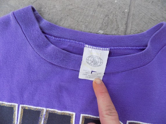 RARE Vintage 90s Warm it Up Purple T-shirt XXL - image 4