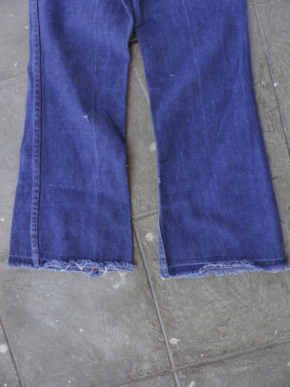 BEAT To HELL Rare Vintage 70s K Ranch Denim Bell … - image 8