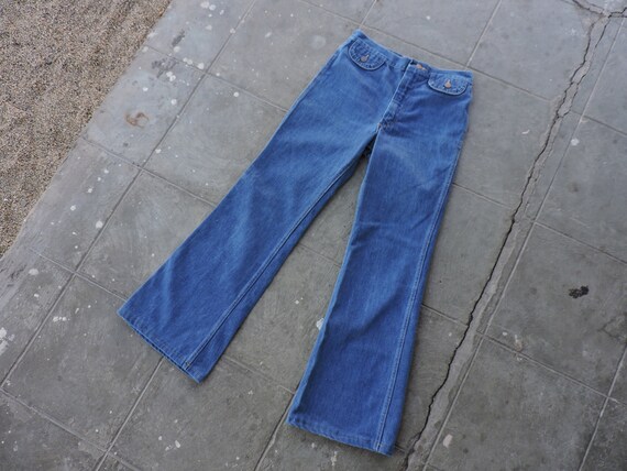 BEAT To HELL Rare Vintage 70s Wrangler Denim Blue