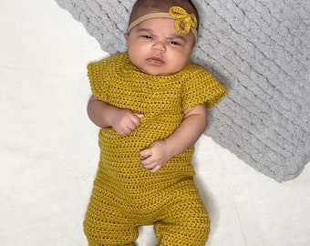 Romper Crochet Pattern. Baby Clothes. Fashion. Onesie. 3 Months - 2 Years - PATTERN ONLY