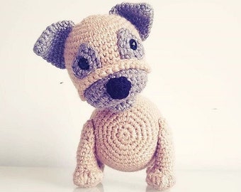 Pug Dog Crochet Pattern. Amigurumi. Dug Plush. Toy. - PATTERN ONLY
