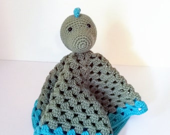Crochet Dinosaur Lovey Blanket Pattern. Baby Blanket. Baby Toy. - PATTERN ONLY