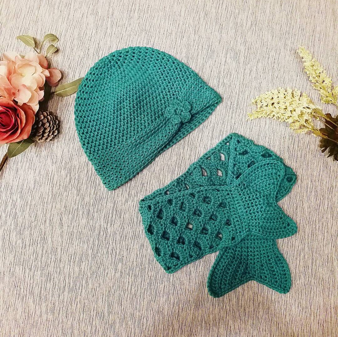 Crochet Mermaid Hat and Scarf. 1224 Months, 35 Years, and Child. PATTERN ONLY Etsy