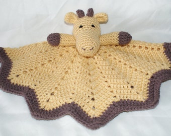 Crochet Giraffe Lovey Blanket Pattern. Security Blanket. Huggy Blanket. - PATTERN ONLY