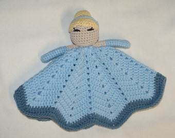 Crochet Princess Lovey Blanket. Security Blanket. - PATTERN ONLY