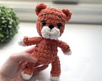Crochet Tiger Plush Pattern. Baby Toy. Amigurumi. Stuffed Animal. Kids Toy. - PATTERN ONLY