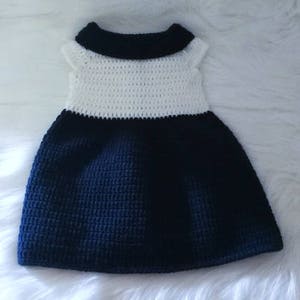 Crochet Baby Sailor Inspired Dress Pattern. Military. Costume. 0-3, 3-6, and 6-12 months. PATTERN ONLY image 2