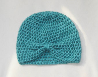 Crochet Turban Beanie Hat Pattern. Sizes: newborn, 0-3, 3-6, 6-12, 12-24 months, preschooler, and child - PATTERN ONLY