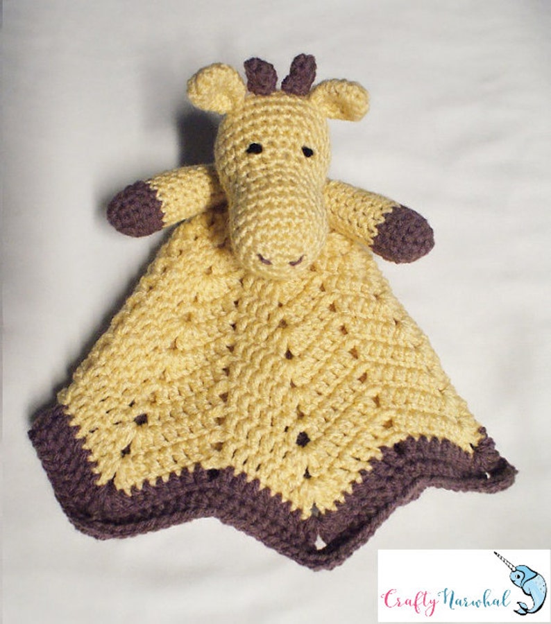 Crochet Giraffe Lovey Blanket Pattern. Security Blanket. Huggy Etsy