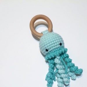 Jellyfish Teether and Rattle Crochet Pattern. Amigurumi. Plush. Crochet Teether. Toy. Animal. PATTERN ONLY image 5