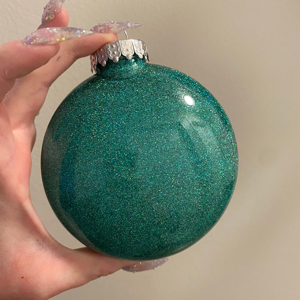 Glitter Gingerbread Man Mandala Dot Art Christmas Ornament Etsy