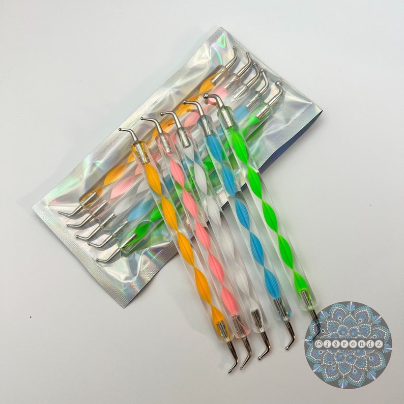 Curved 5pc Dotting Tools for Mandala Dot Art Bent Dot Art Etsy Ireland