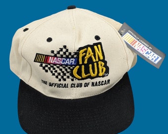 90s Vintage NASCAR Hat Embroidered Nascar Fan Club Snap Back Hat Nascar Racing Hat Adjustable One Size Dead Stock NWT