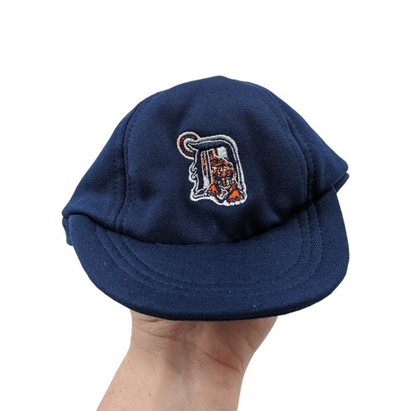 KIDS | Vintage TIGERS Hat Embroidered Detroit Tigers Soft Hat Skull Cap Tigers Baseball MLB Navy Blue Size 12 Months