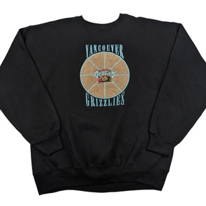 90s Vancouver Grizzlies NBA Crewneck Sweatshirt Large Vintage 