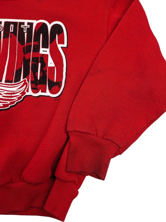 KIDS || 90's Vintage RED WINGS Sweatshirt Detroit… - image 6